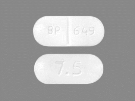 BP 649 7 5: (64376-649) Hydrocodone Bitartrate and Acetaminophen Oral Tablet by H.j. Harkins Company, Inc.