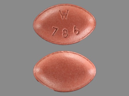 W786: (64679-786) Carbidopa 37.5 mg / Entacapone 200 mg / L-dopa 150 mg Oral Tablet by Wockhardt USA LLC.