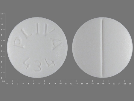 PLIVA 434: (64725-0434) Trazodone Hydrochloride 100 mg Oral Tablet by Tya Pharmaceuticals