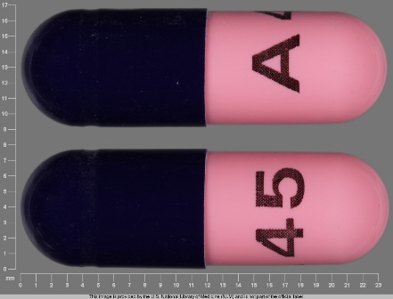 Blue, and Pink Capsule, A 45