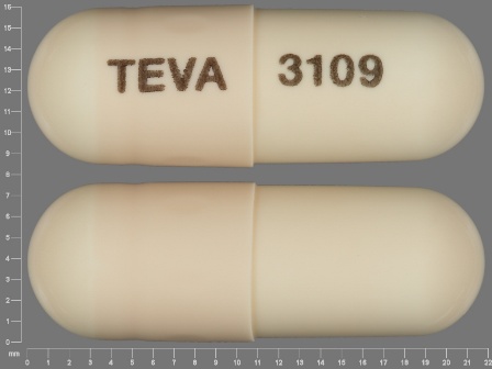 TEVA 3109: (66116-821) Amoxicillin 500 mg Oral Capsule by Medvantx, Inc.