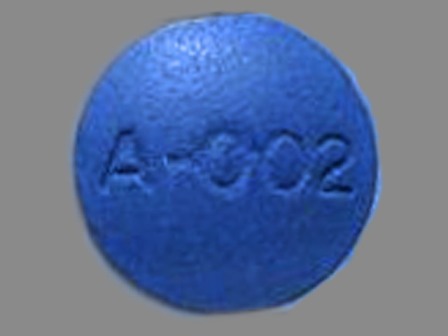 A002: (66663-219) Urelle (Hyoscyamine Sulfate 0.12 mg / Methenamine 81 mg / Methylene Blue 10.8 mg / Phenyl Salicylate 32.4 mg / Sodium Phosphate, Monobasic 40.8 mg) Oral Tablet by Jazz Pharmaceuticals Commercial Corp.