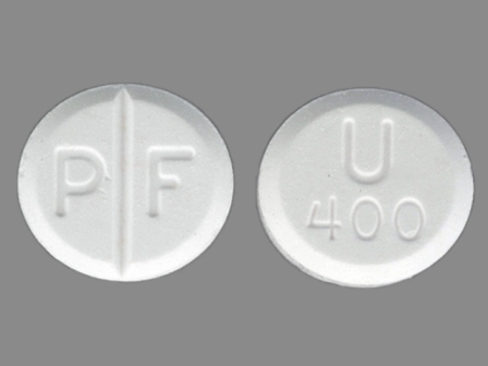 PF U 400: (67781-251) Uniphyl 400 mg Extended Release Tablet by Purdue Pharmaceutical Products Lp