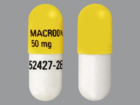 MACRODANTIN 50mg 52427 287: (68084-077) Nitrofurantoin Macrocrystals 50 mg/1 Oral Capsule by American Health Packaging