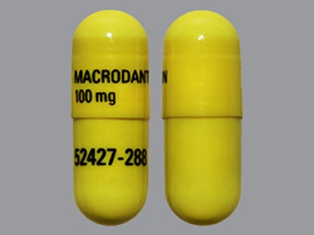 MACRODANTIN 100mg 52427 288: (68084-078) Nitrofurantoin Macrocrystals 100 mg/1 Oral Capsule by American Health Packaging