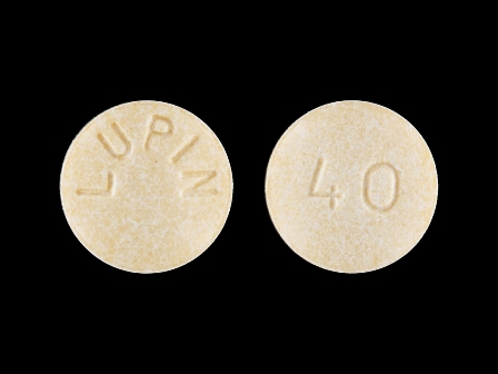 LUPIN 40: (68084-199) Lisinopril 40 mg Oral Tablet by Kaiser Foundation Hospitals