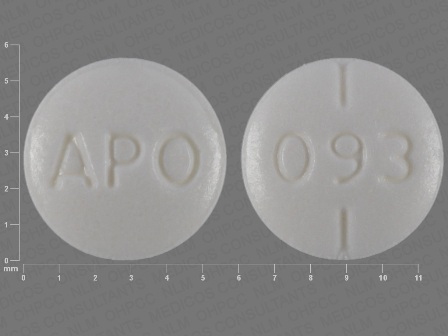 APO 093: (68084-836) Doxazosin 1 mg Oral Tablet by American Health Packaging