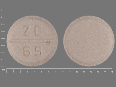 ZC 65: (68084-844) Venlafaxine 37.5 mg (As Venlafaxine Hydrochloride 42.5 mg) Oral Tablet by Ncs Healthcare of Ky, Inc Dba Vangard Labs
