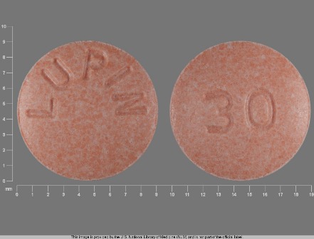 LUPIN 30: (68180-516) Lisinopril 30 mg Oral Tablet by International Labs, Inc.