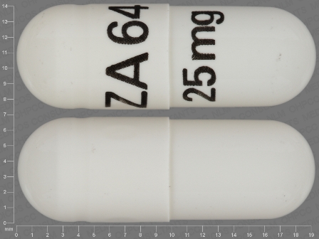 ZA64 25mg: (68382-005) Topiramate 25 mg Oral Capsule by Cadila Healthcare Limited