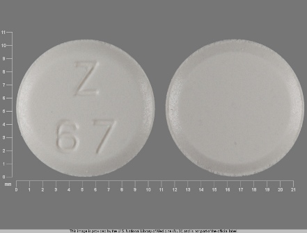 Z 67: (68382-024) Atenolol 100 mg Oral Tablet by Remedyrepack Inc.