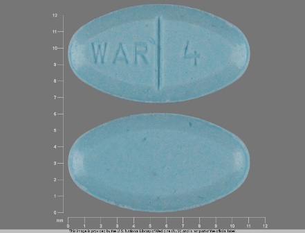 WAR 4: (68382-055) Warfarin Sodium 4 mg Oral Tablet by Physicians Total Care, Inc.