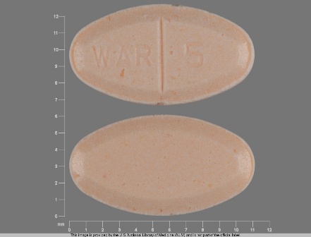 WAR 5: (68382-056) Warfarin Sodium 5 mg Oral Tablet by Physicians Total Care, Inc.