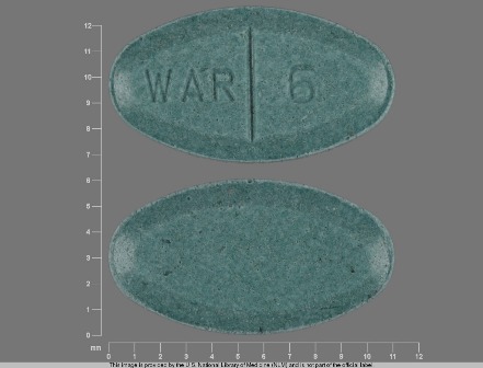 WAR 6: (68382-057) Warfarin Sodium 6 mg Oral Tablet by Physicians Total Care, Inc.