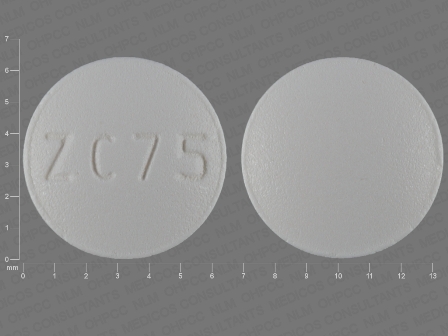 ZC 75: (68382-114) Risperidone 1 mg Oral Tablet by Zydus Pharmaceuticals (Usa) Inc.