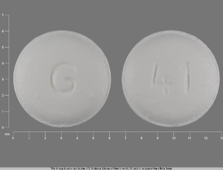 G 41 round white tablet
