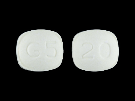 G5 20: (68462-196) Pravastatin Sodium 20 mg Oral Tablet by Blenheim Pharmacal, Inc.