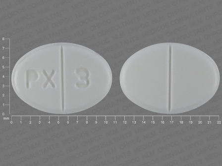 PX 3: (68462-333) Pramipexole Dihydrochloride 1 mg (Pramipexole 0.7 mg) Oral Tablet by Glenmark Generics Inc., USA
