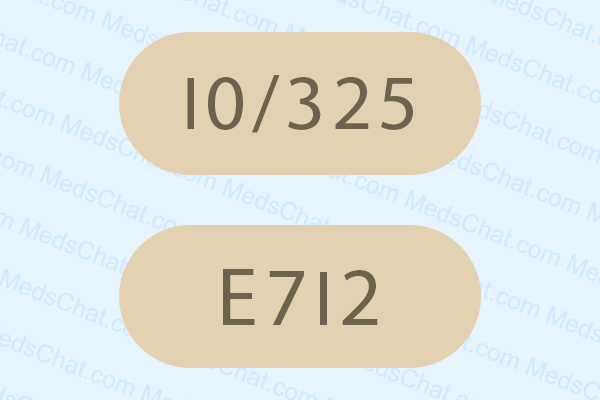E712 10 325 Yellow Oblong Tablet
